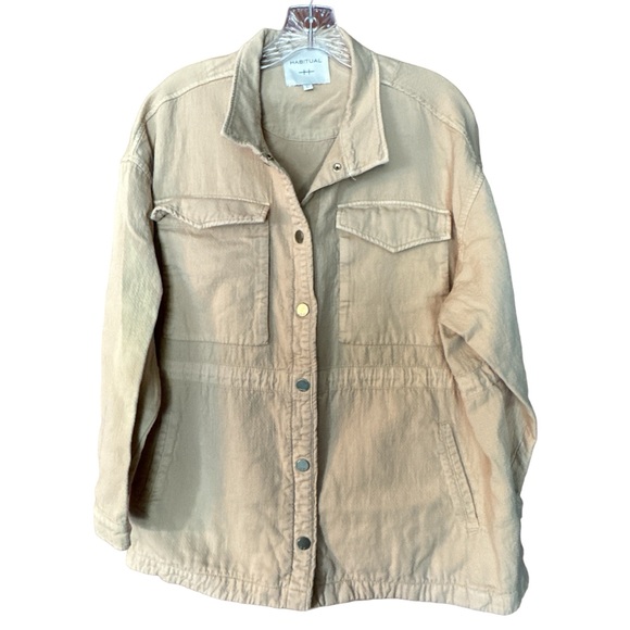 Large Habitual New Tan Kassidy Cavalry Utility Jacket - Picture 5 of 14